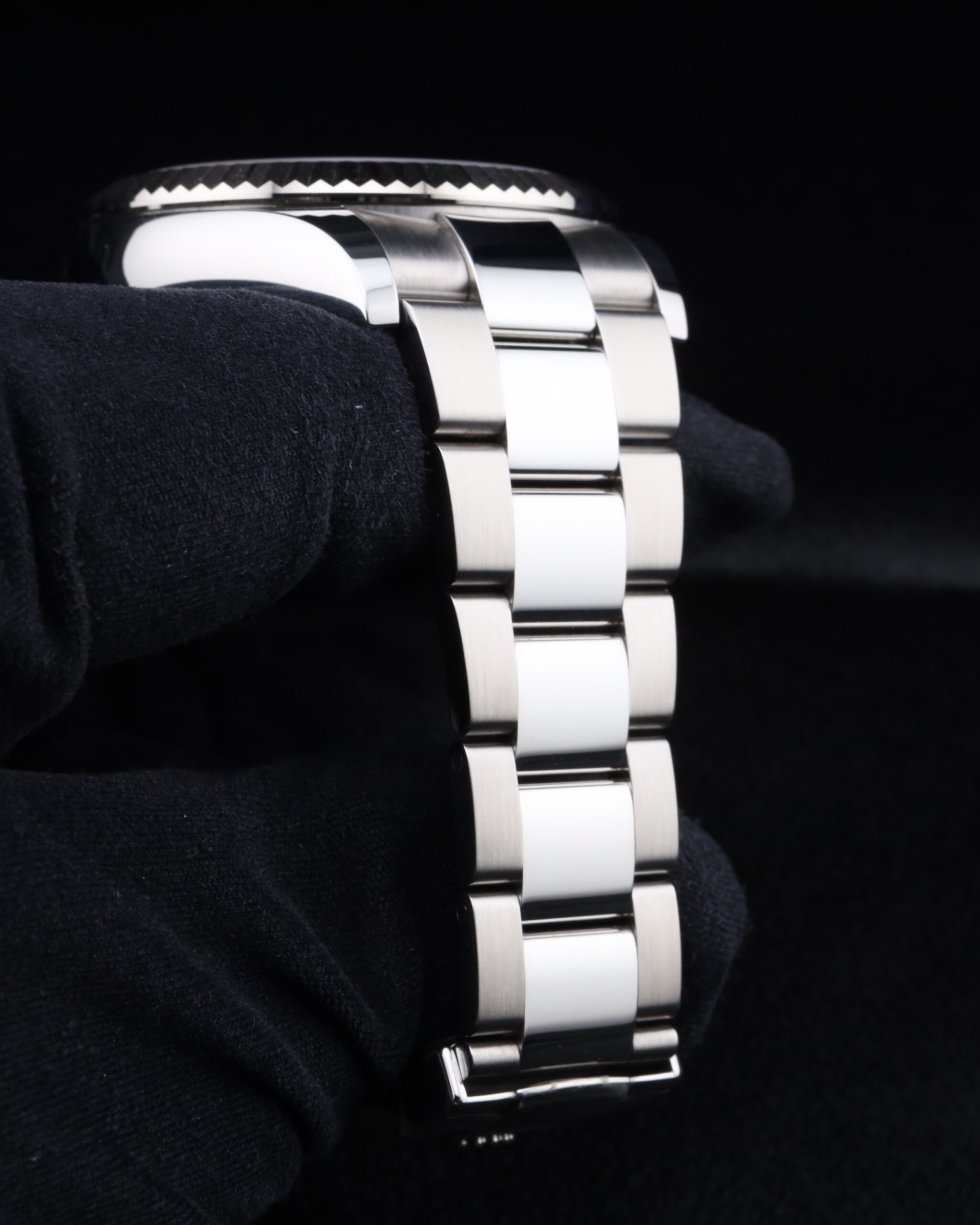Pre-owned stainless steel chronograph watch