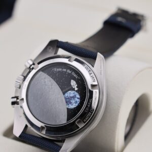 Pre-owned moonphase wrist watch with dark dial