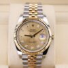 Men's vintage dress automatic watch with leather strap