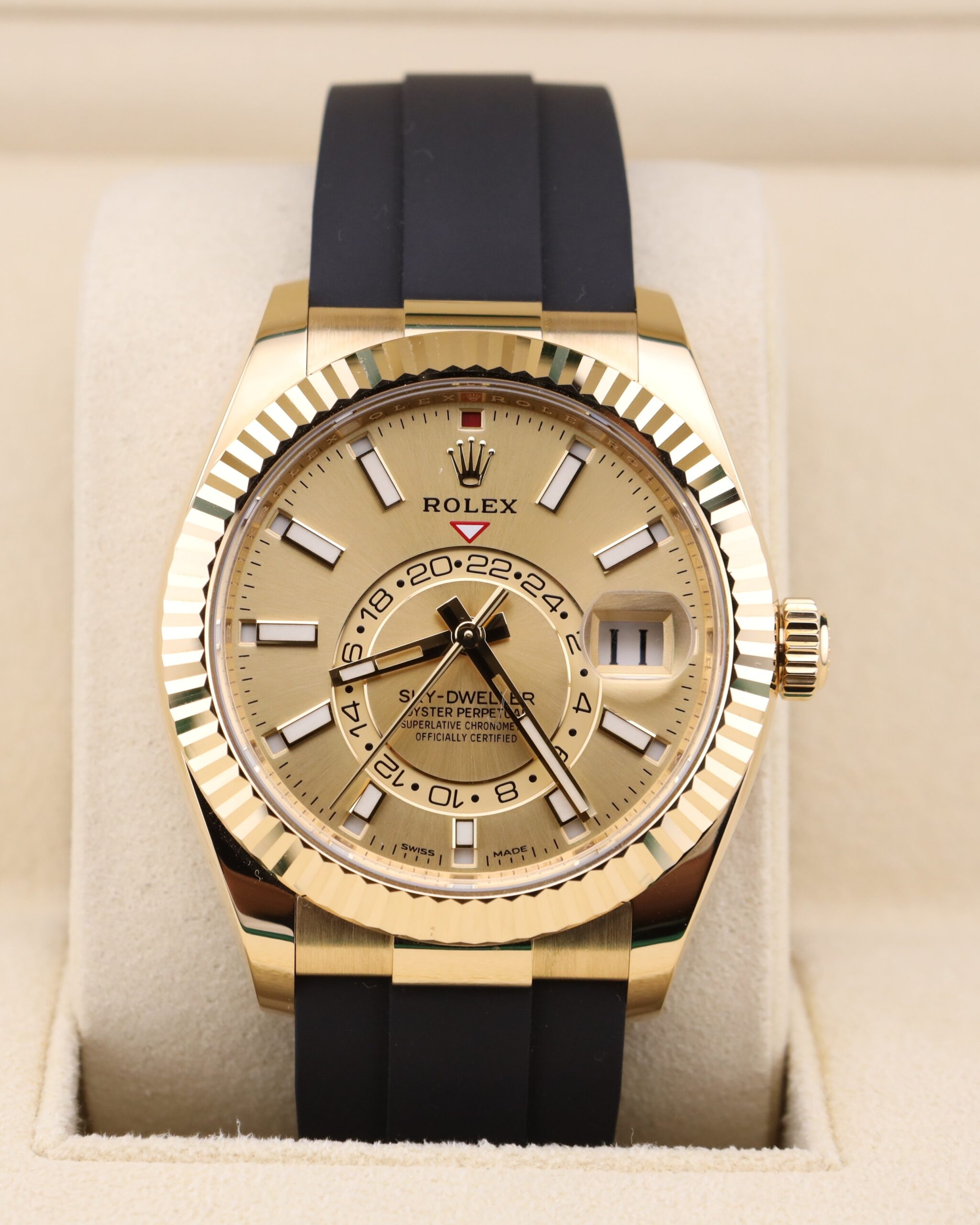 Pre-owned stainless steel chronograph watch