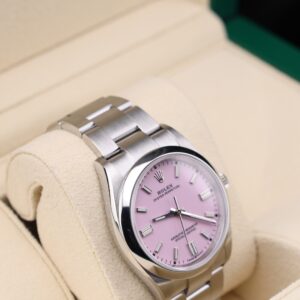 Men's vintage dress automatic watch with leather strap