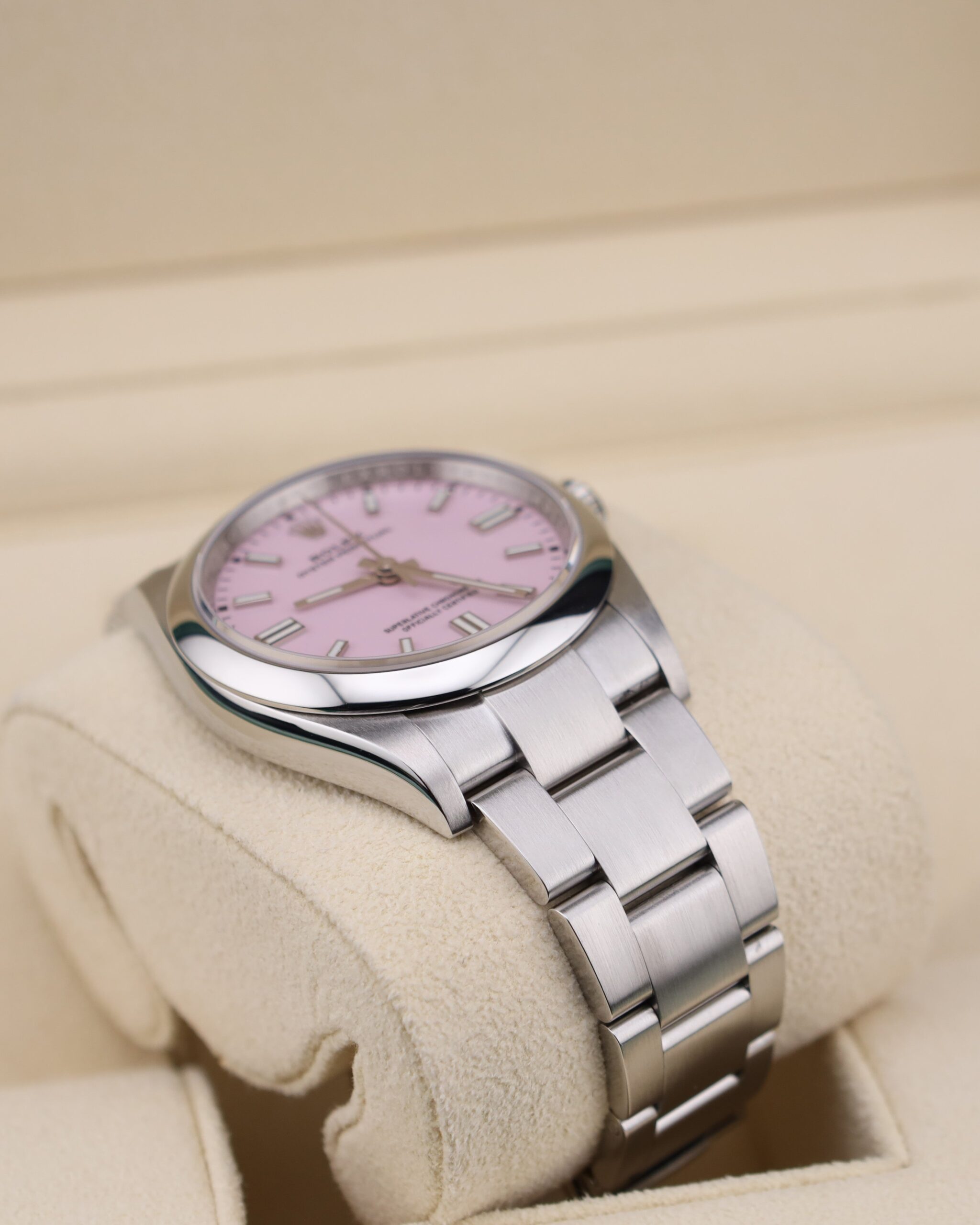 Pre-owned stainless steel chronograph watch