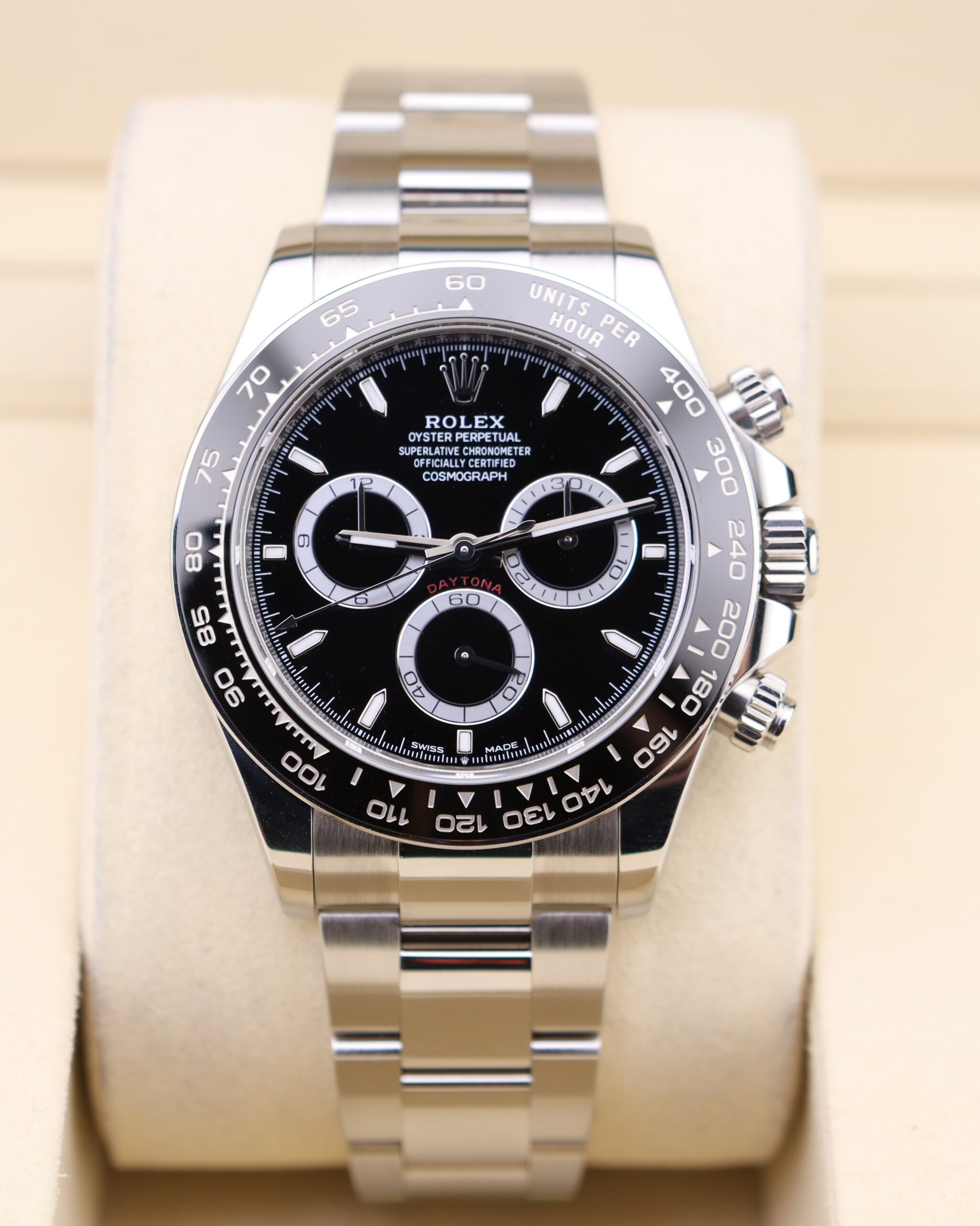 Men's vintage dress automatic watch close-up