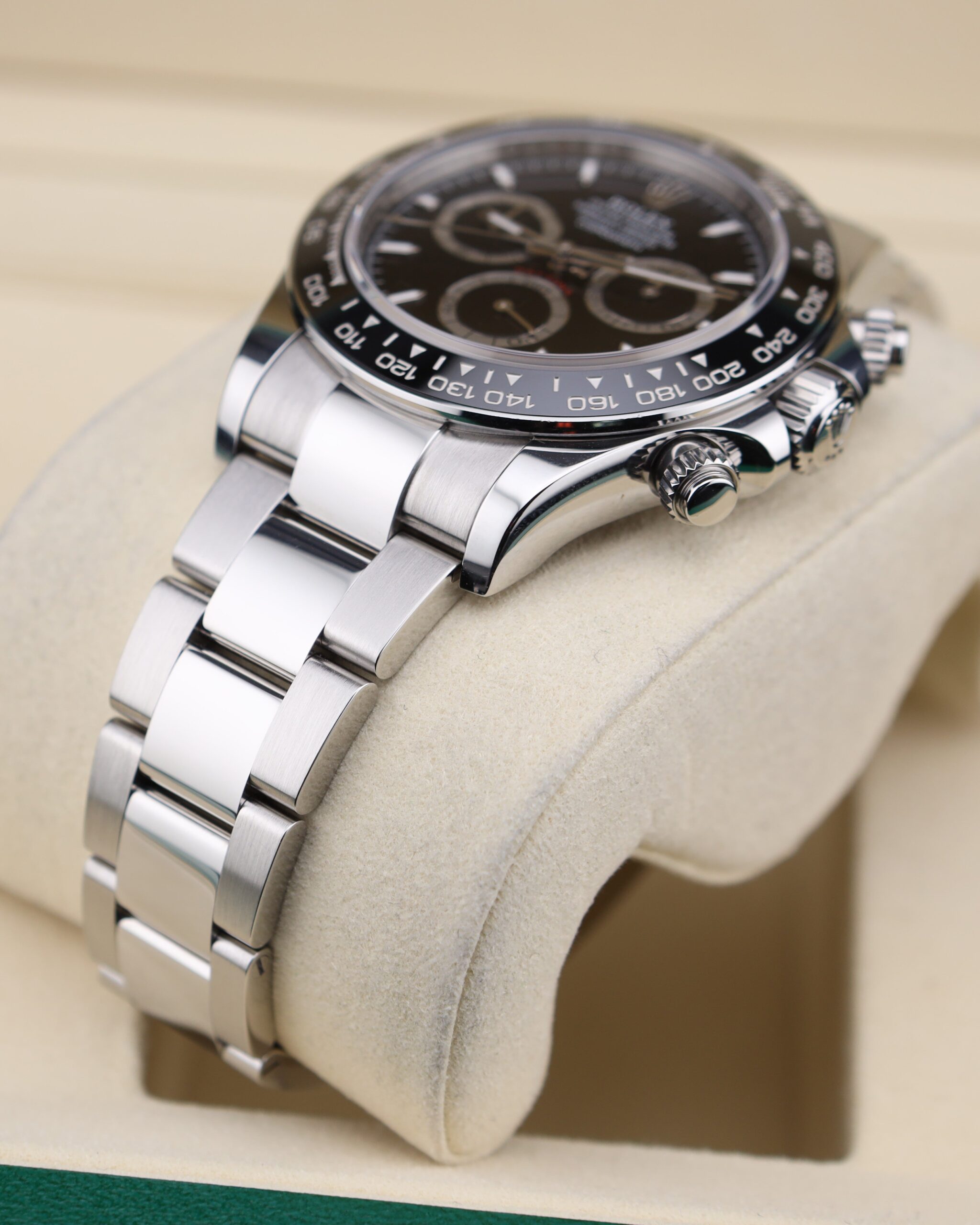 Pre-owned moonphase wrist watch with leather strap