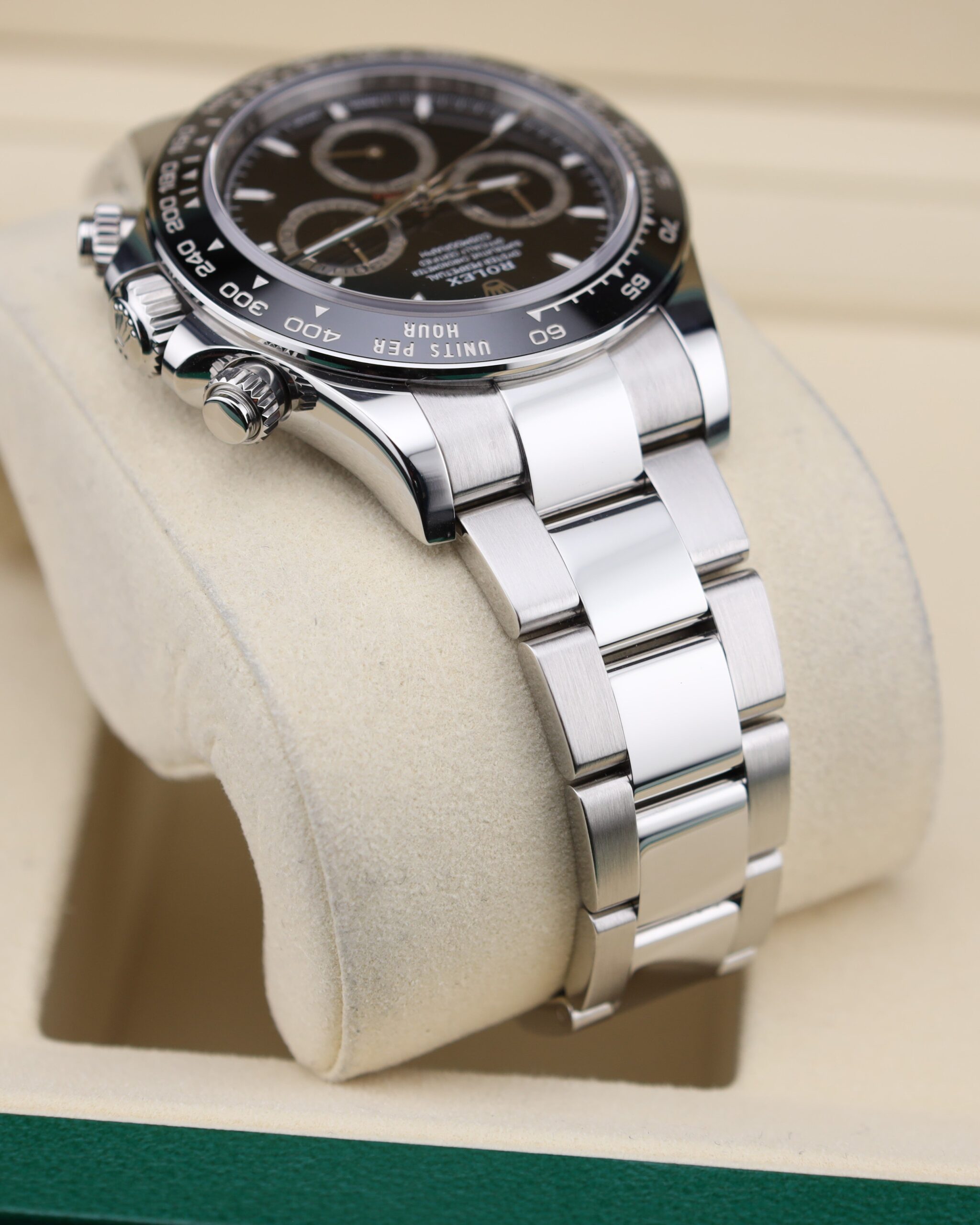 Men's vintage dress automatic watch close-up