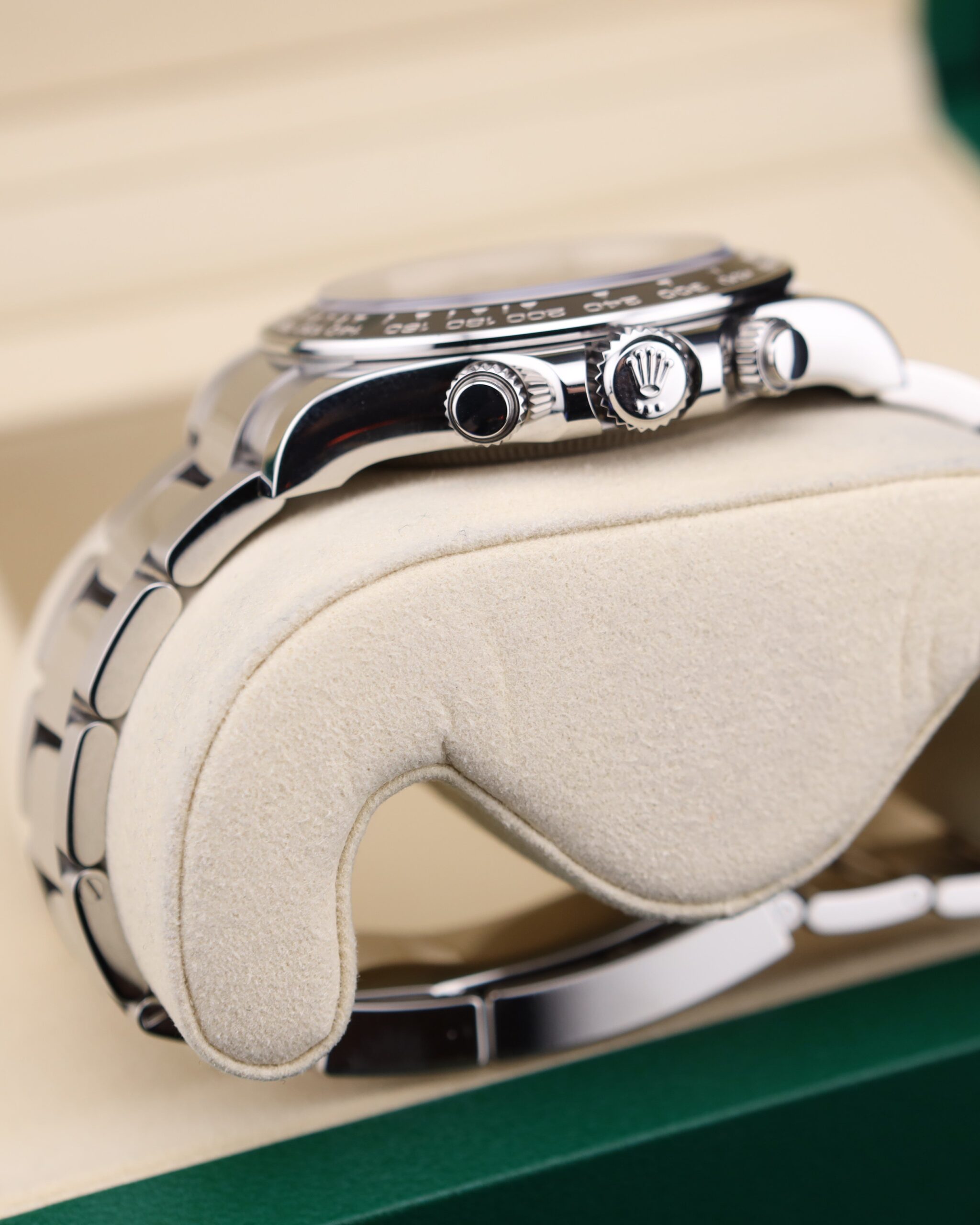 Pre-owned stainless steel chronograph watch