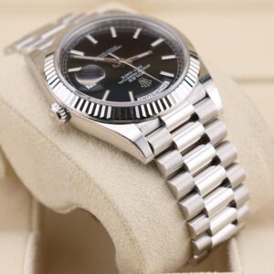 Used Swiss made mechanical watch on wrist