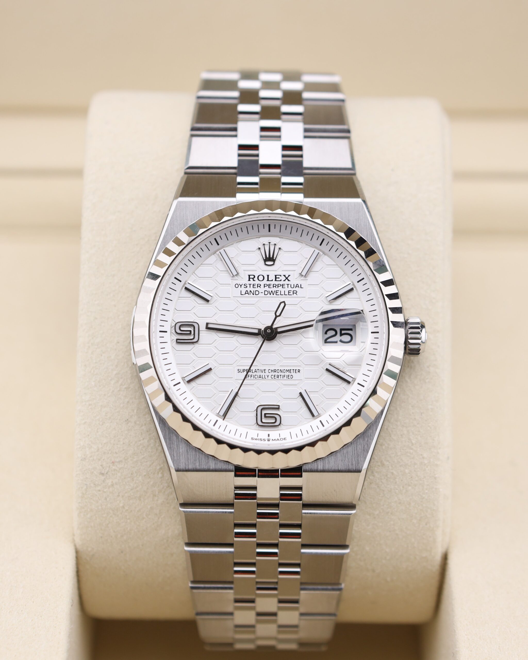 Pre-owned stainless steel chronograph watch