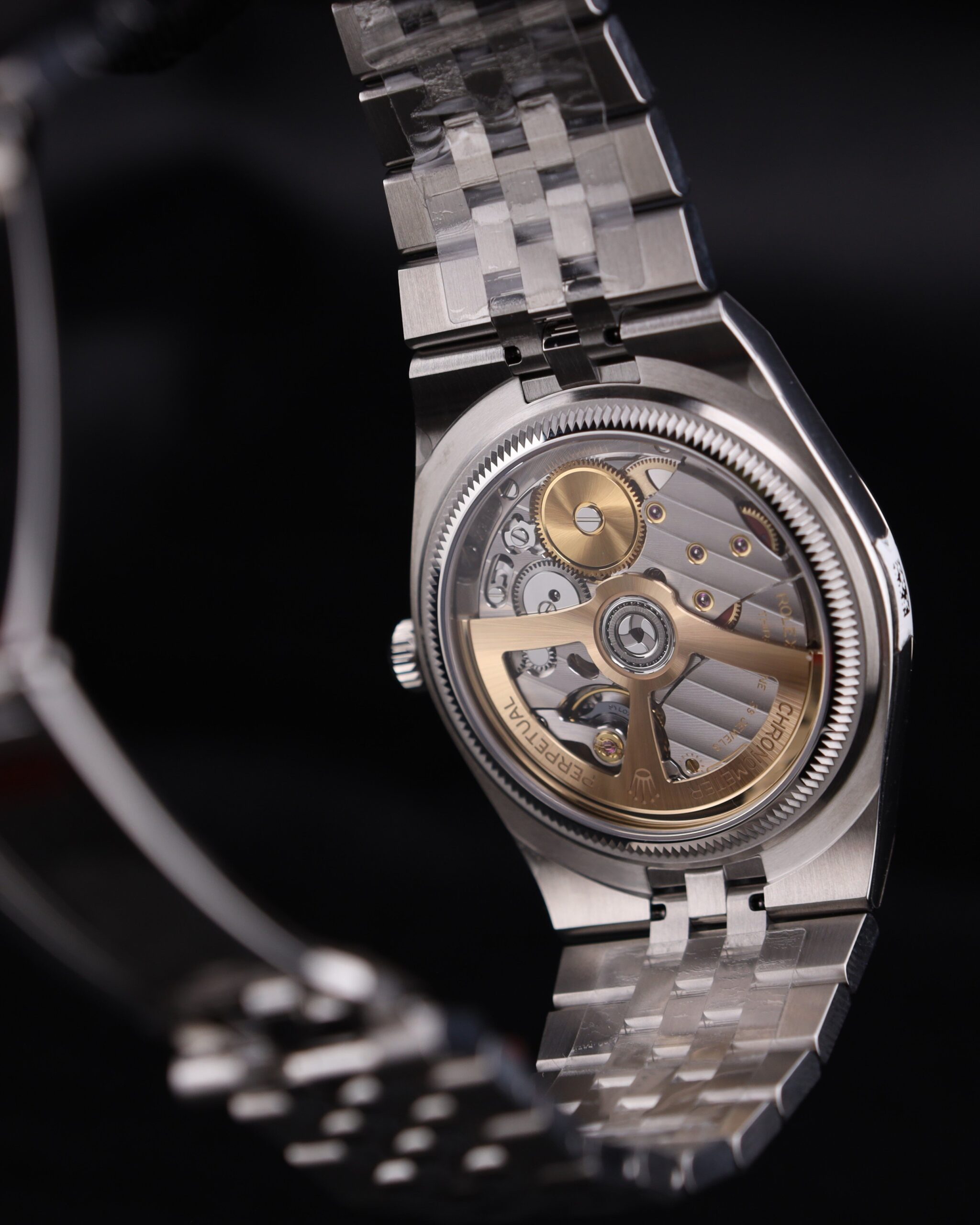 Vintage diver mechanical watch close-up