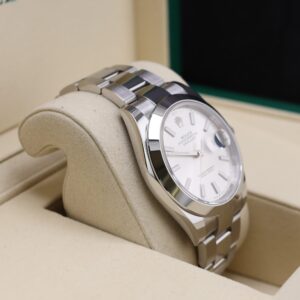 Used Swiss made mechanical watch on leather strap
