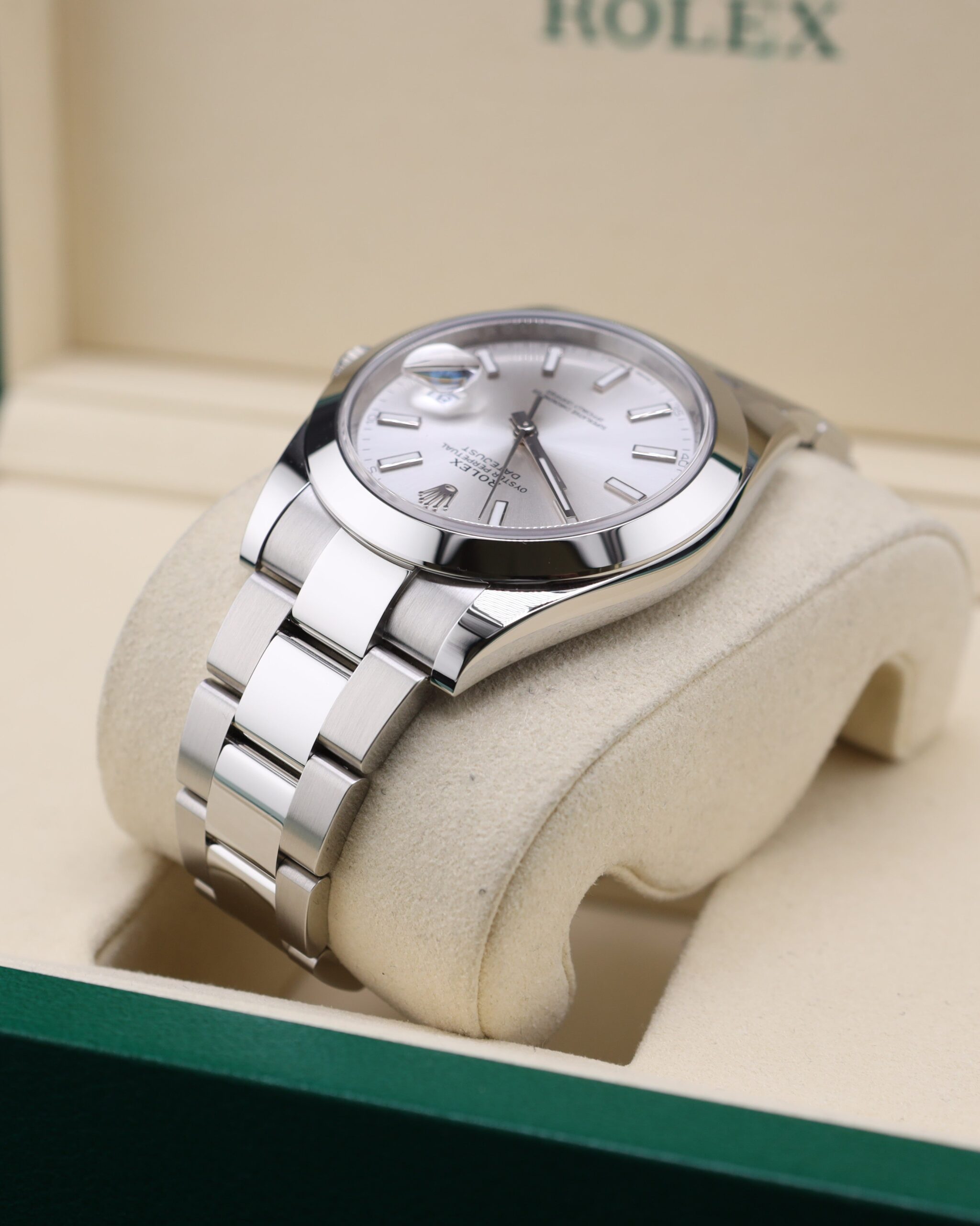 Pre-owned stainless steel chronograph watch