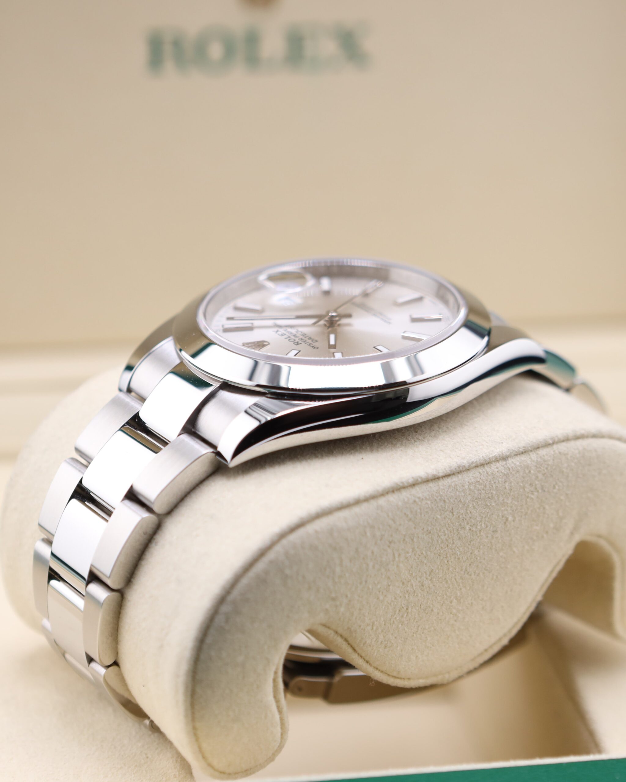 Pre-owned stainless steel chronograph watch
