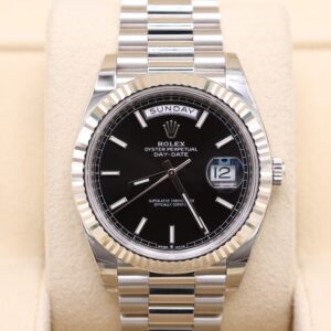 Pre-owned stainless steel chronograph watch