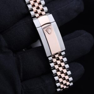 Side view of vintage-inspired ladies automatic watch
