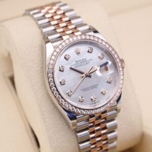 Side profile of luxury ladies wristwatch