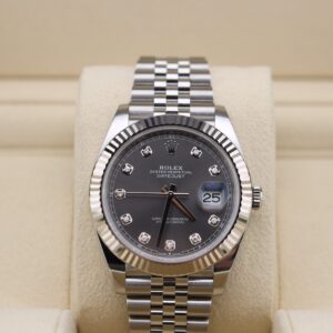 Close-up of diamond dial luxury watch face