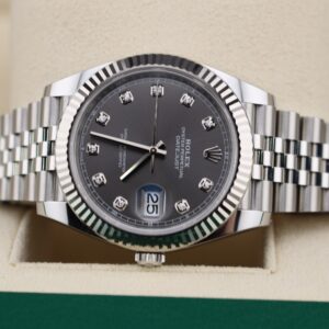 Luxury dress watch with diamond dial