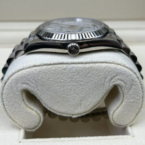 Luxury watch face with baguette hour markers