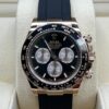 Black dial rose gold luxury wristwatch