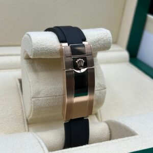 Rose gold chronograph with black dial