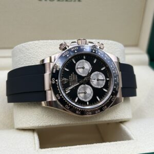 Black dial rose gold automatic chronograph