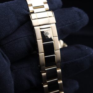 Yellow gold luxury diver watch with champagne dial