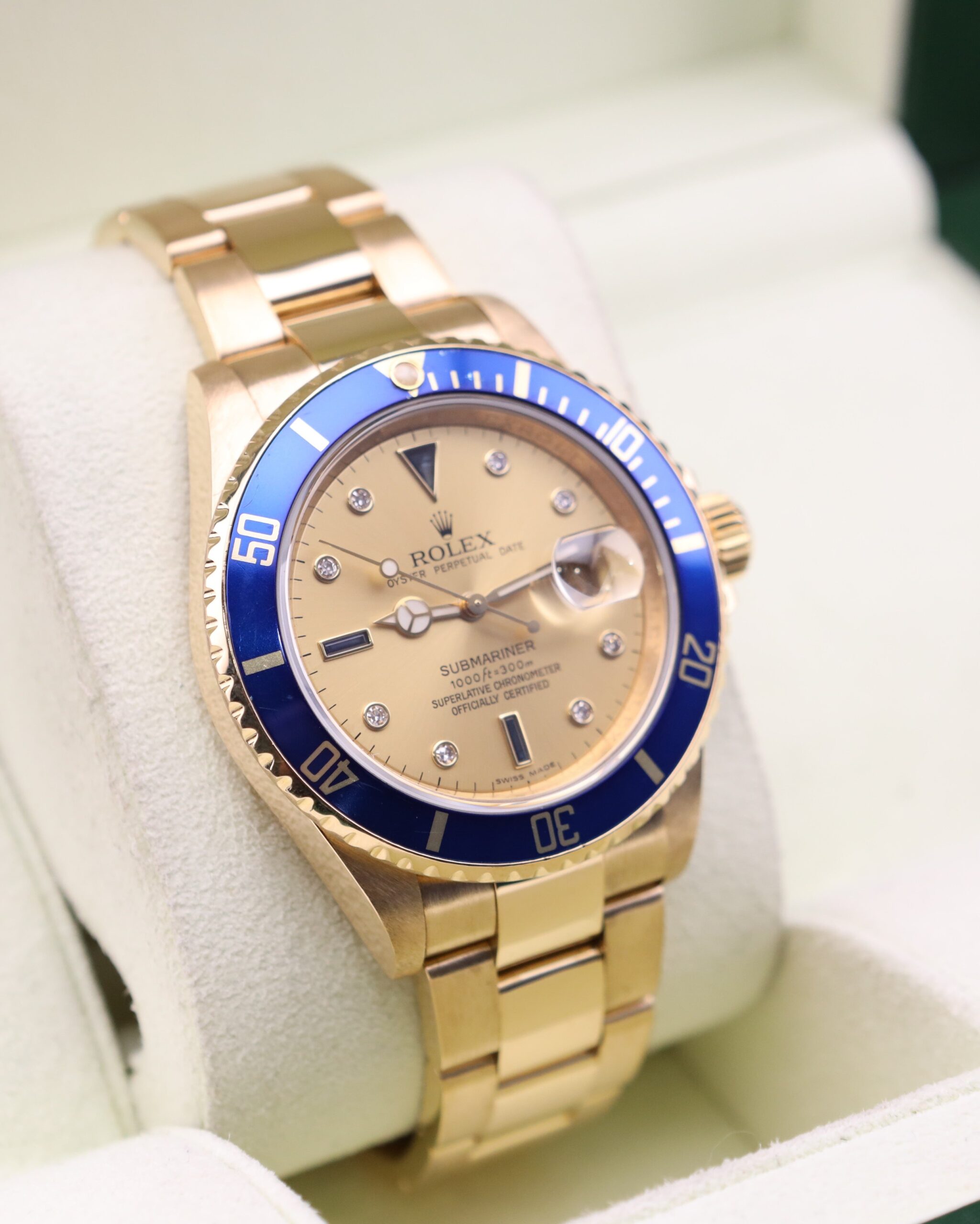 Rolex Submariner yellow gold bracelet and clasp