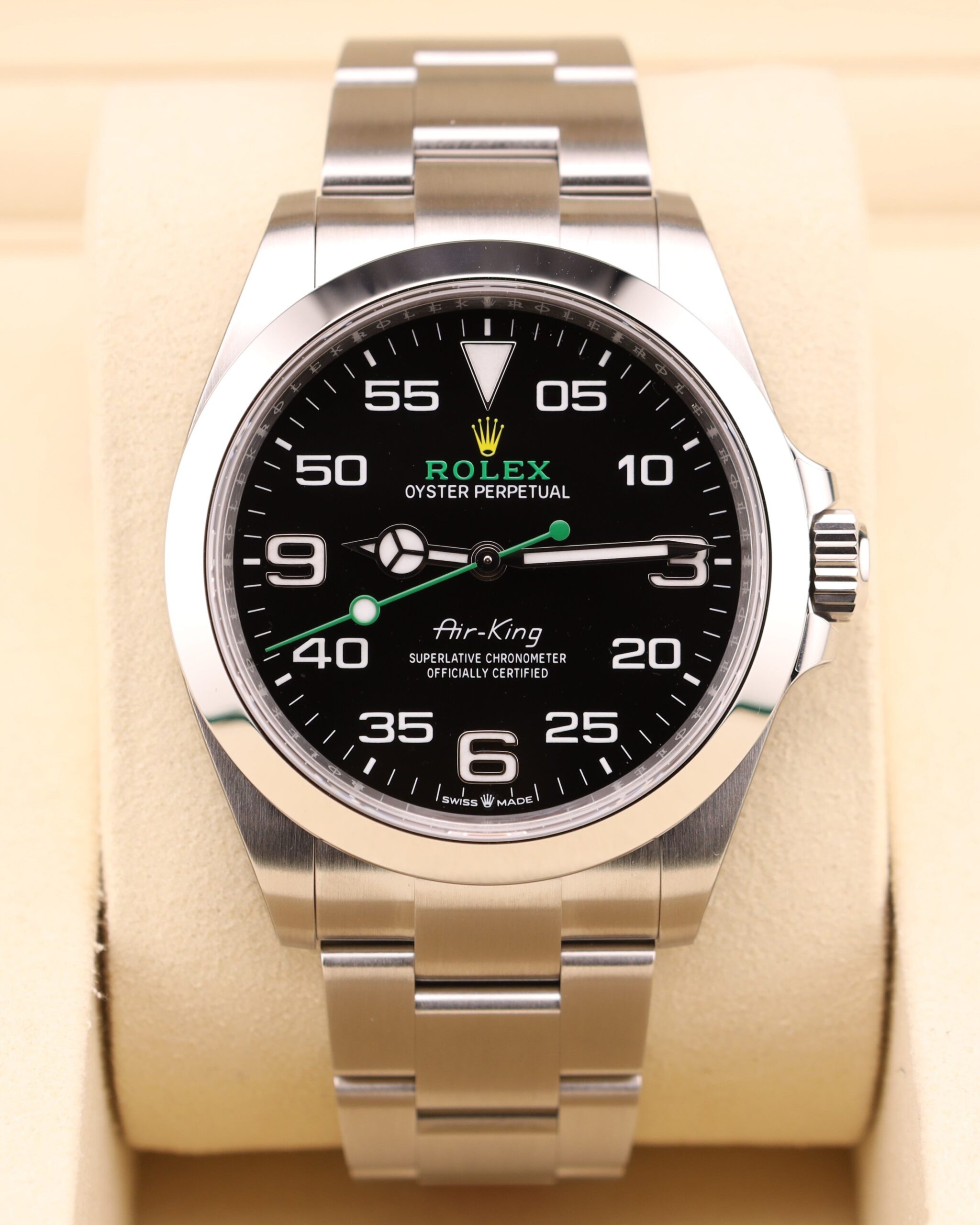 Rolex Air King black dial watch