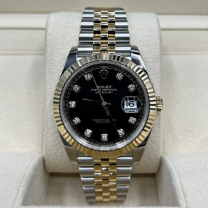 Pre-owned two-tone automatic dress watch with diamond accents