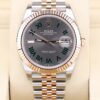 Rose gold automatic dress watch on Jubilee bracelet