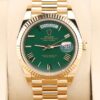 Rolex DayDate 40 green dial with Roman numerals