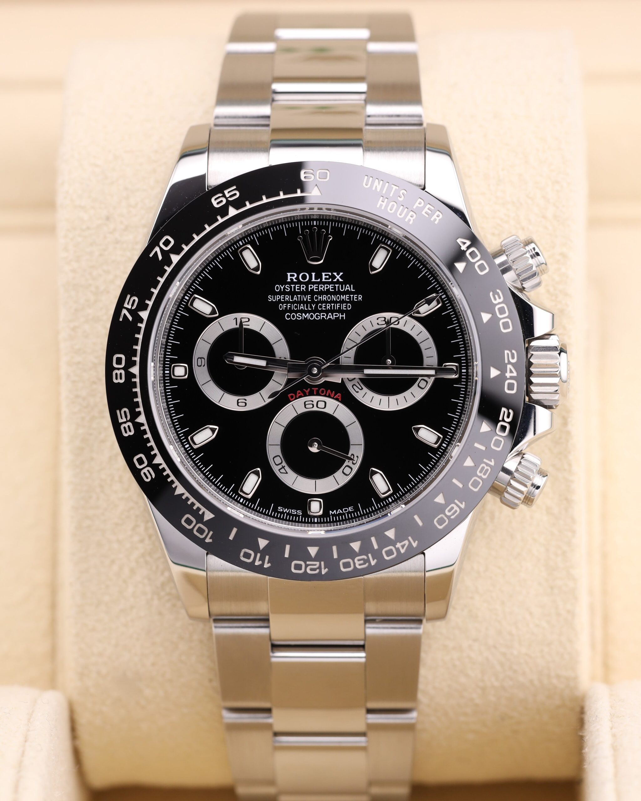 Pre-owned stainless steel chronograph watch