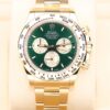 Luxury green dial chronograph wristwatch