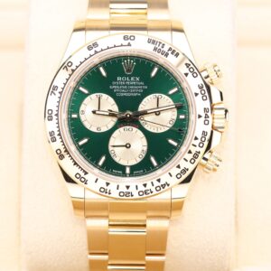 Luxury green dial chronograph wristwatch
