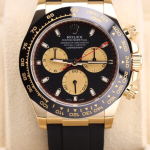 Luxury yellow gold chronograph with black dial