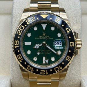 Green dial luxury GMT watch