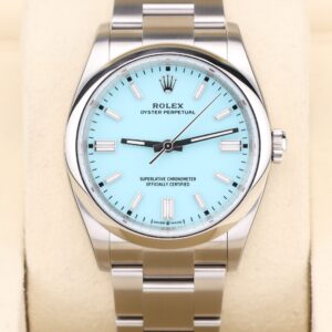 Rolex Oyster Perpetual 36 with turquoise blue dial