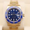 Gold and blue vintage diver watch