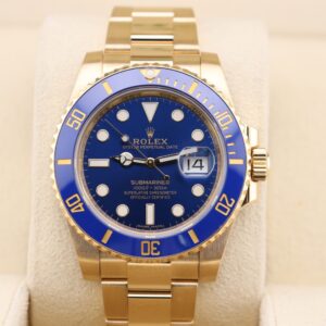 Gold and blue vintage diver watch